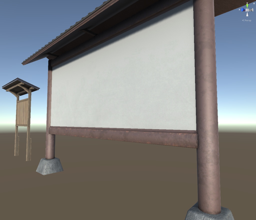 和風の掲示板の3Dモデル(2種)