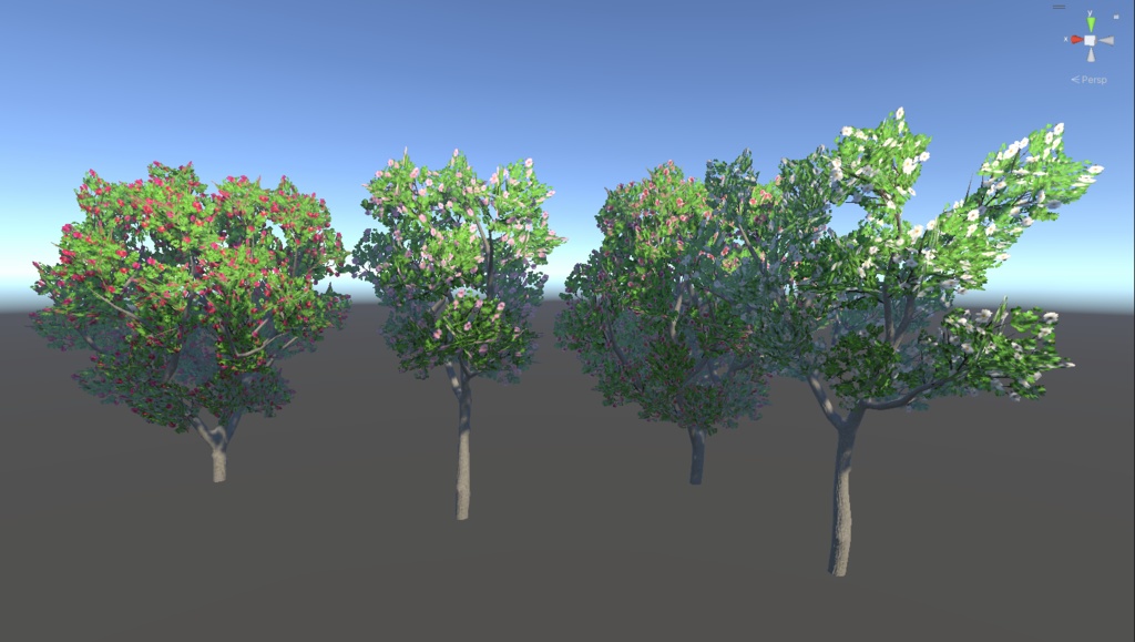 【unity】椿木の3Dモデル