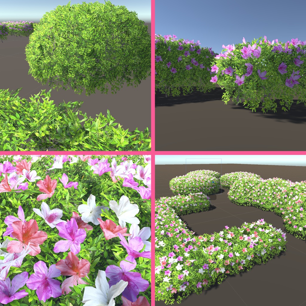 ツツジの3Dモデル