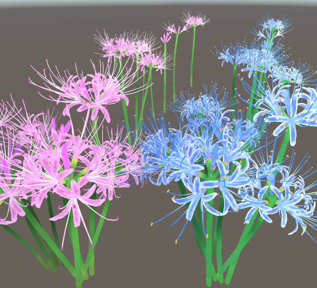 彼岸花の3Dモデル(5色)