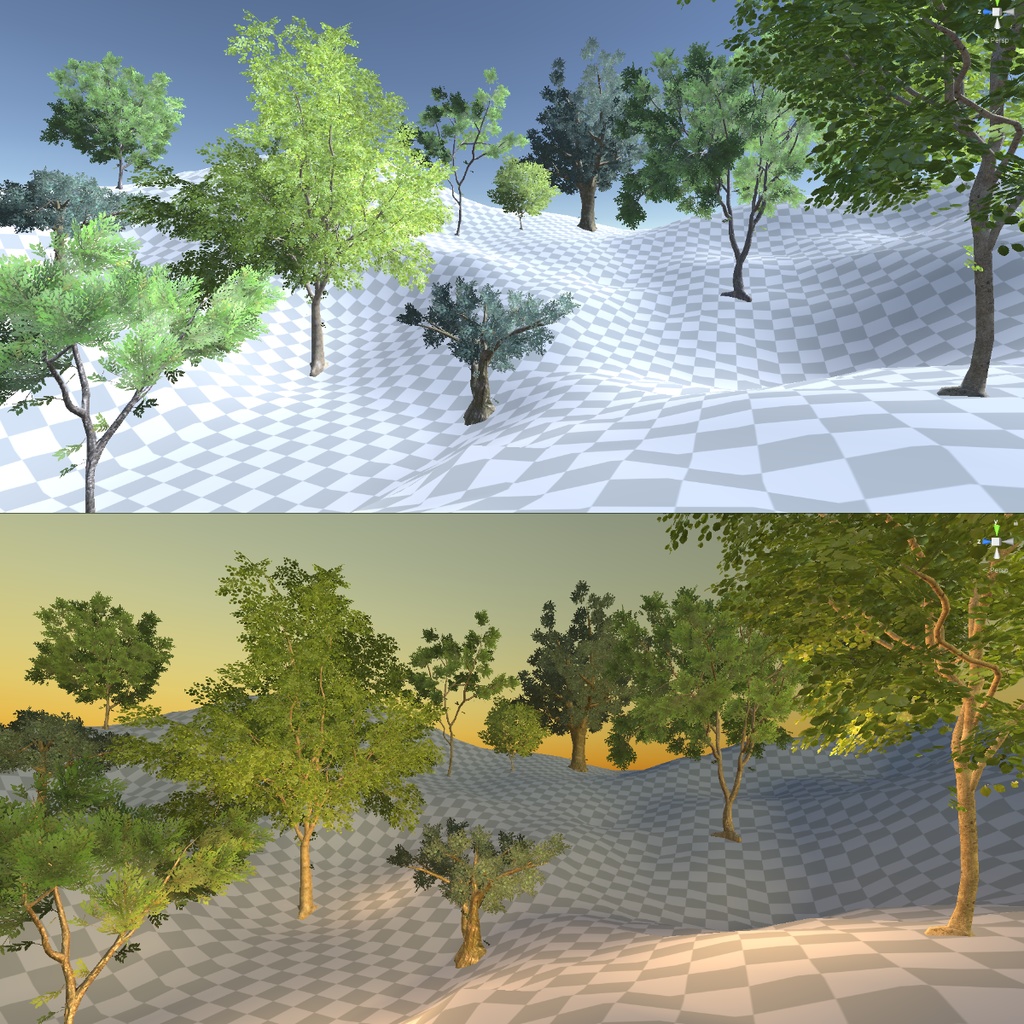 【四季対応】木の3Dモデル(3タイプ15個)