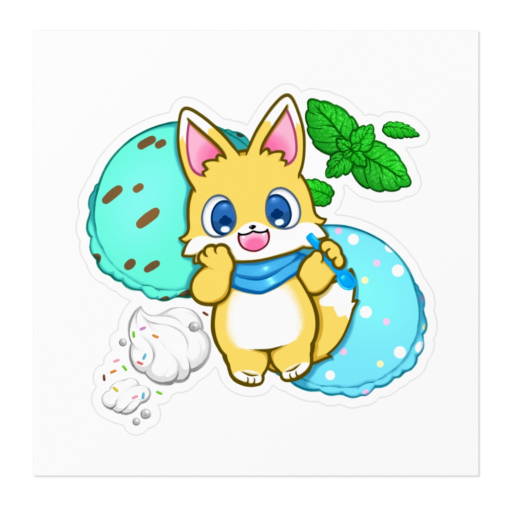 いぬまるとアイス!ステッカー