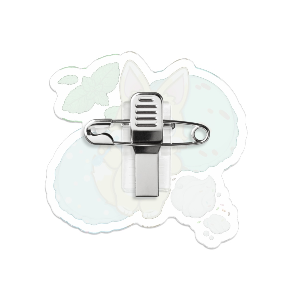いぬまるとアイス!アクリルバッジ