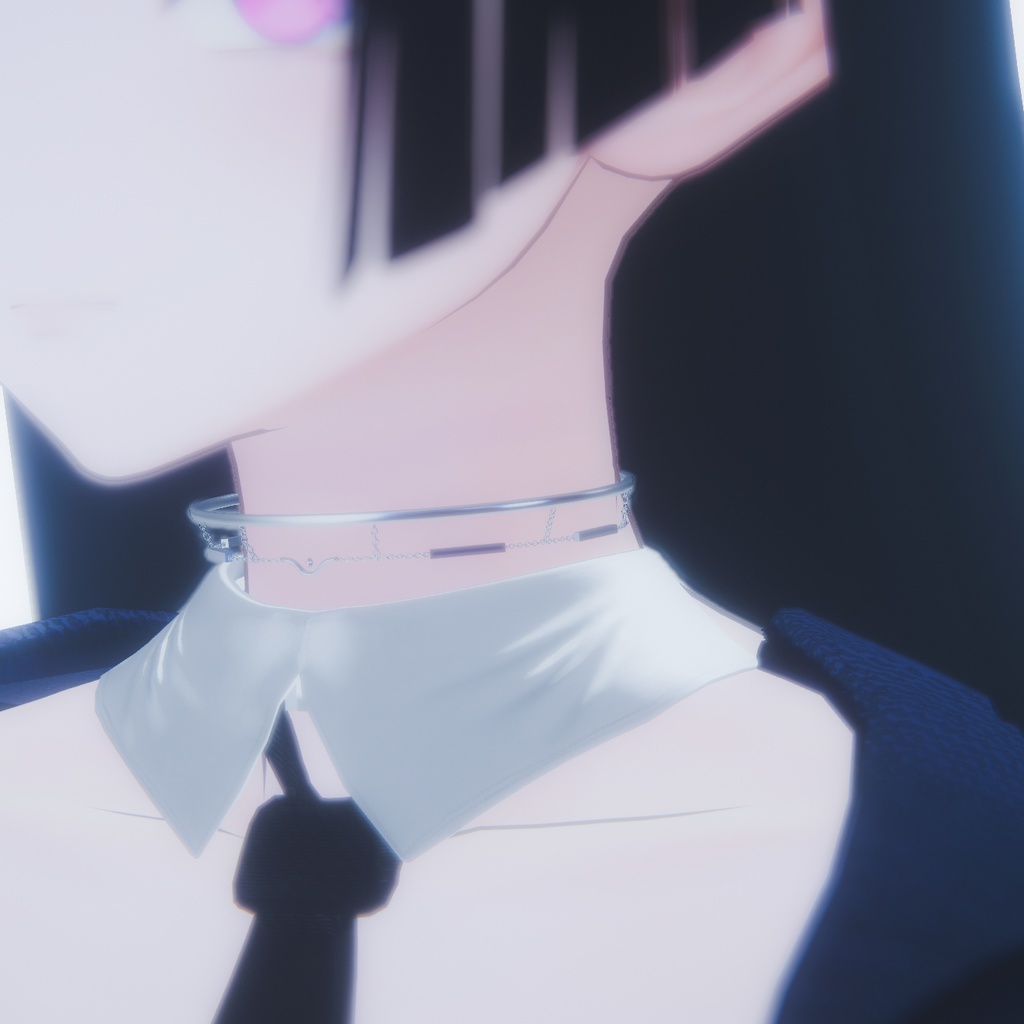 【無料配布】シルバーチョーカー【VRChat】