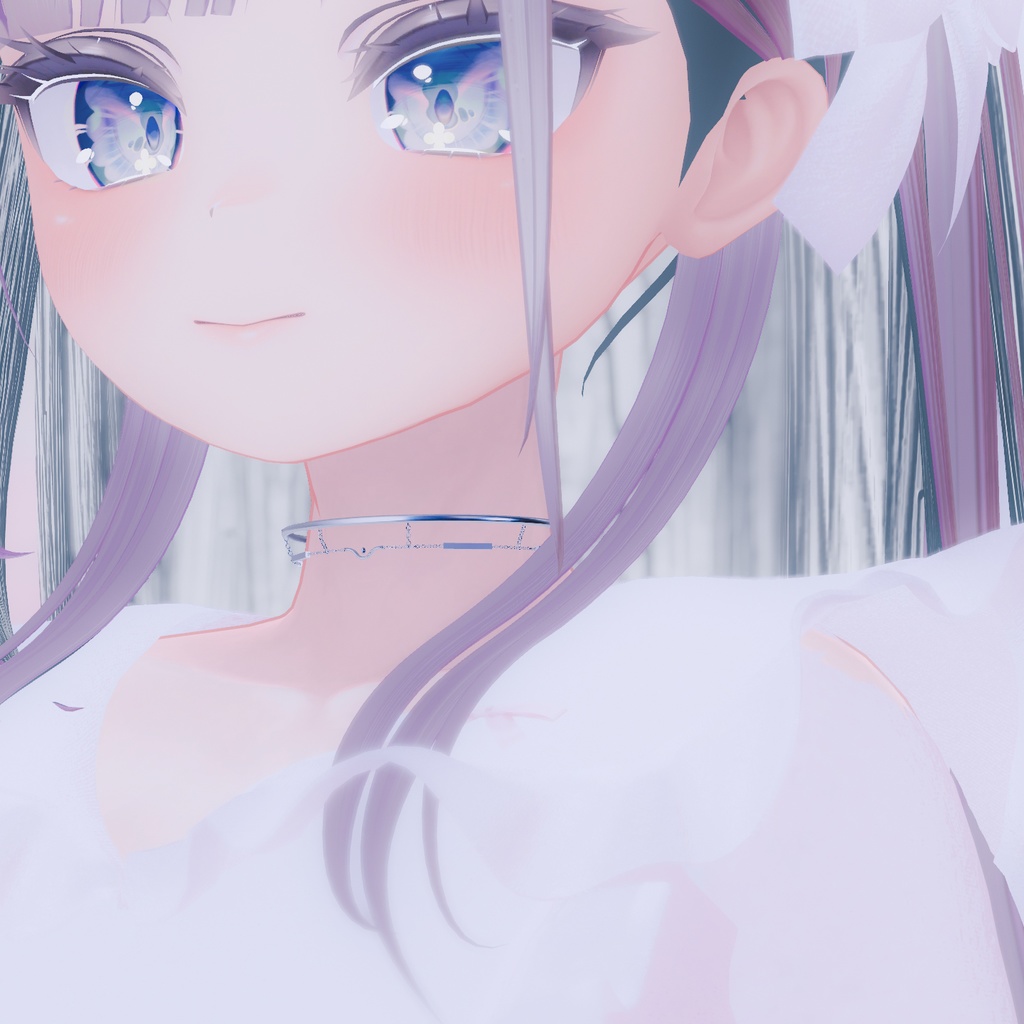 【無料配布】シルバーチョーカー【VRChat】