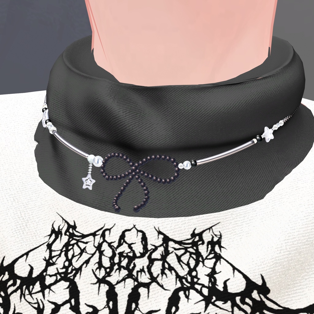 「無料有🎀リボンビーズネックレス【全色セット200円】」