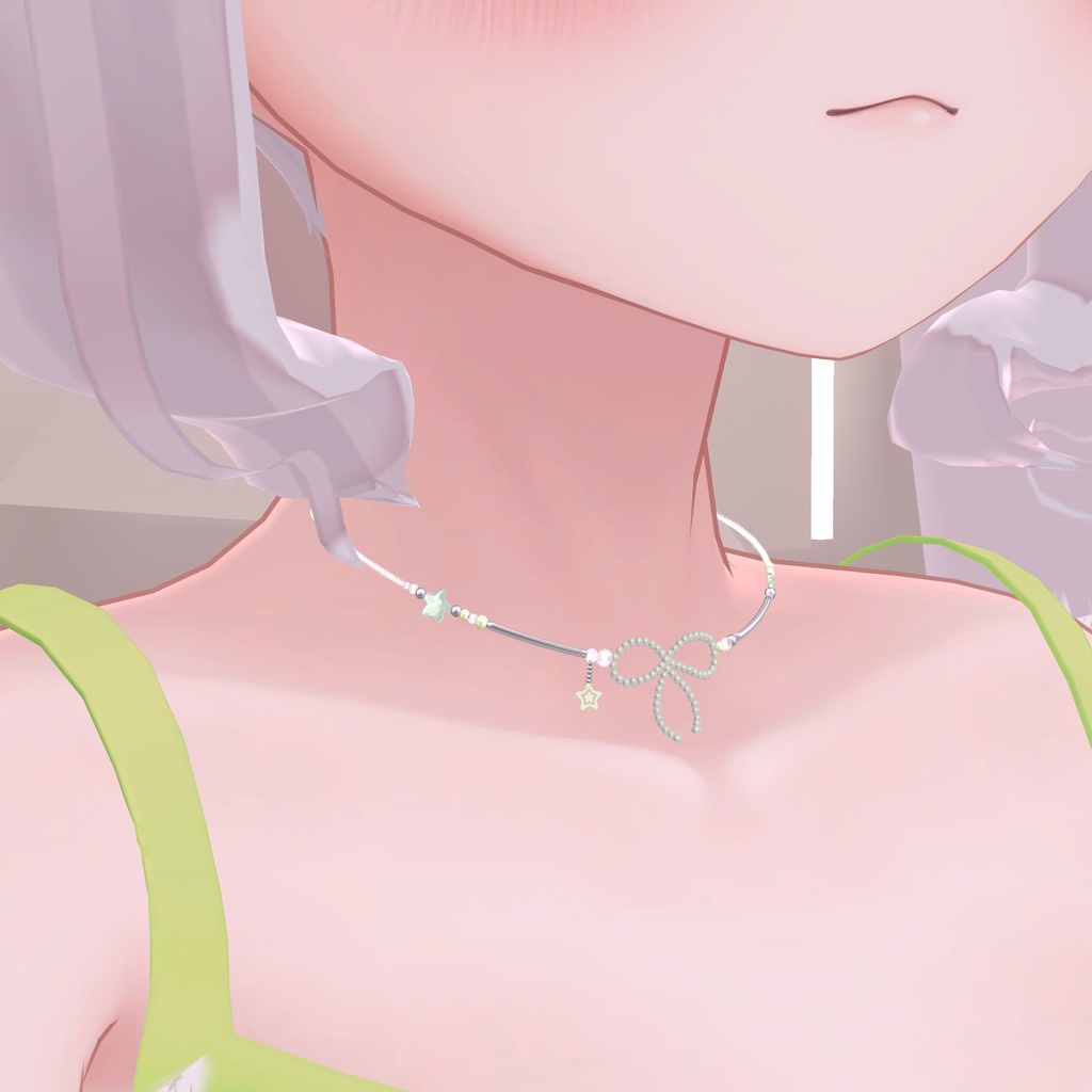 「無料有🎀リボンビーズネックレス【全色セット200円】」