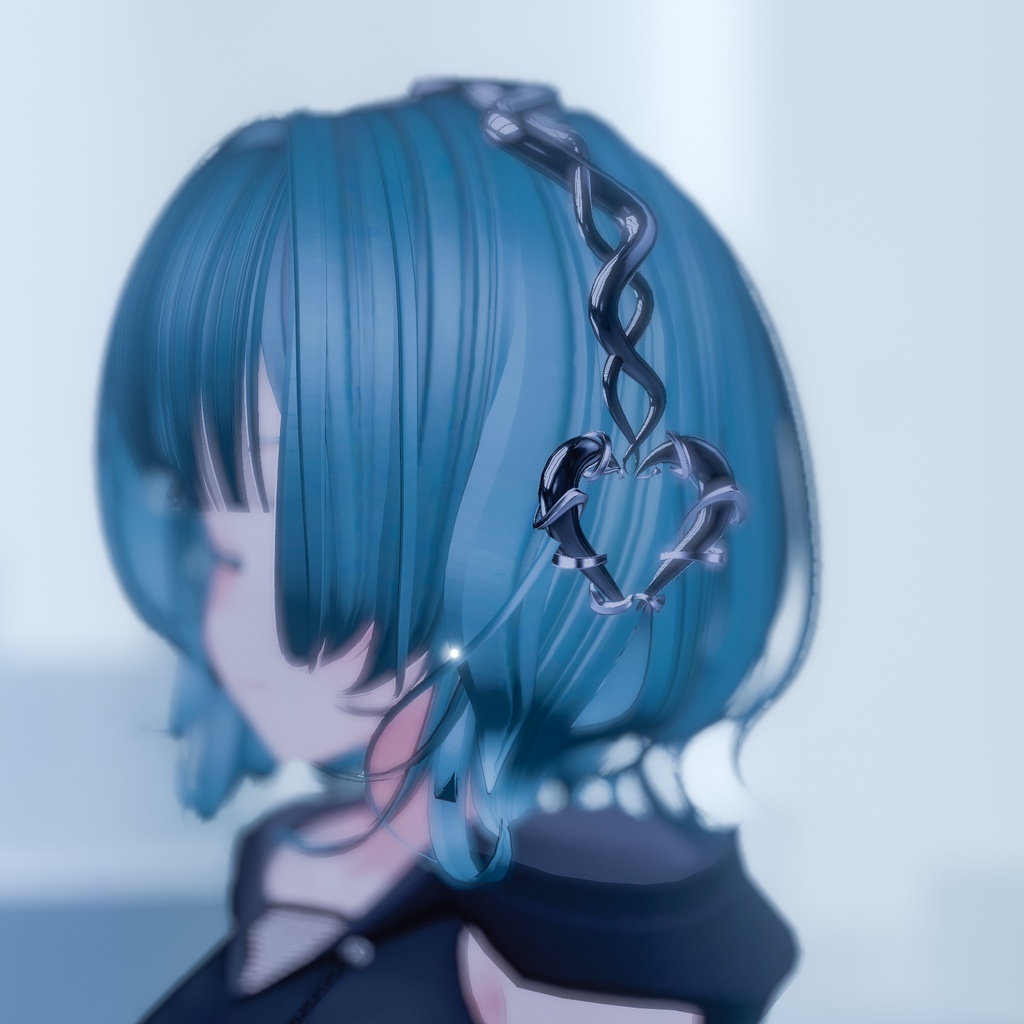 【全アバター/エルシオン対応】ゴシックカチューシャ【VRChat】