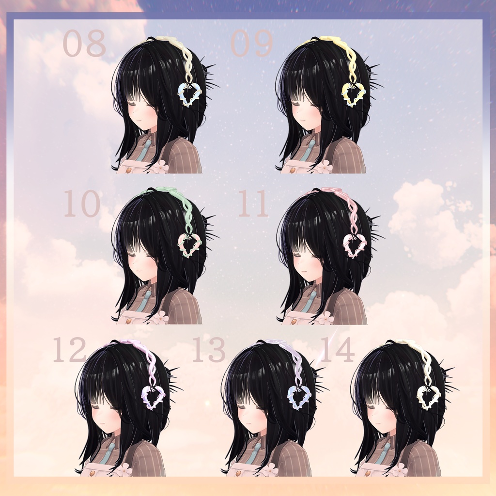 【全アバター/エルシオン対応】ゴシックカチューシャ【VRChat】