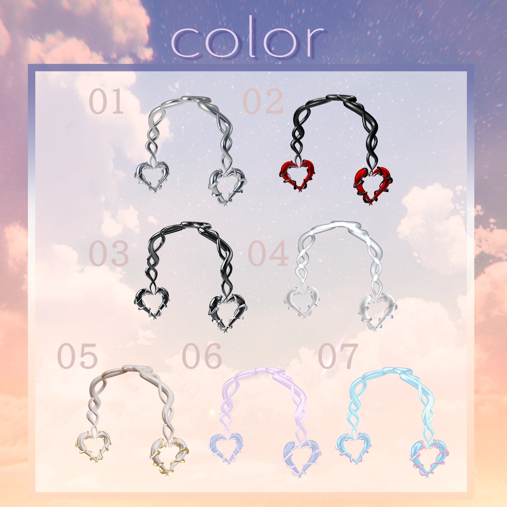 【全アバター/エルシオン対応】ゴシックカチューシャ【VRChat】