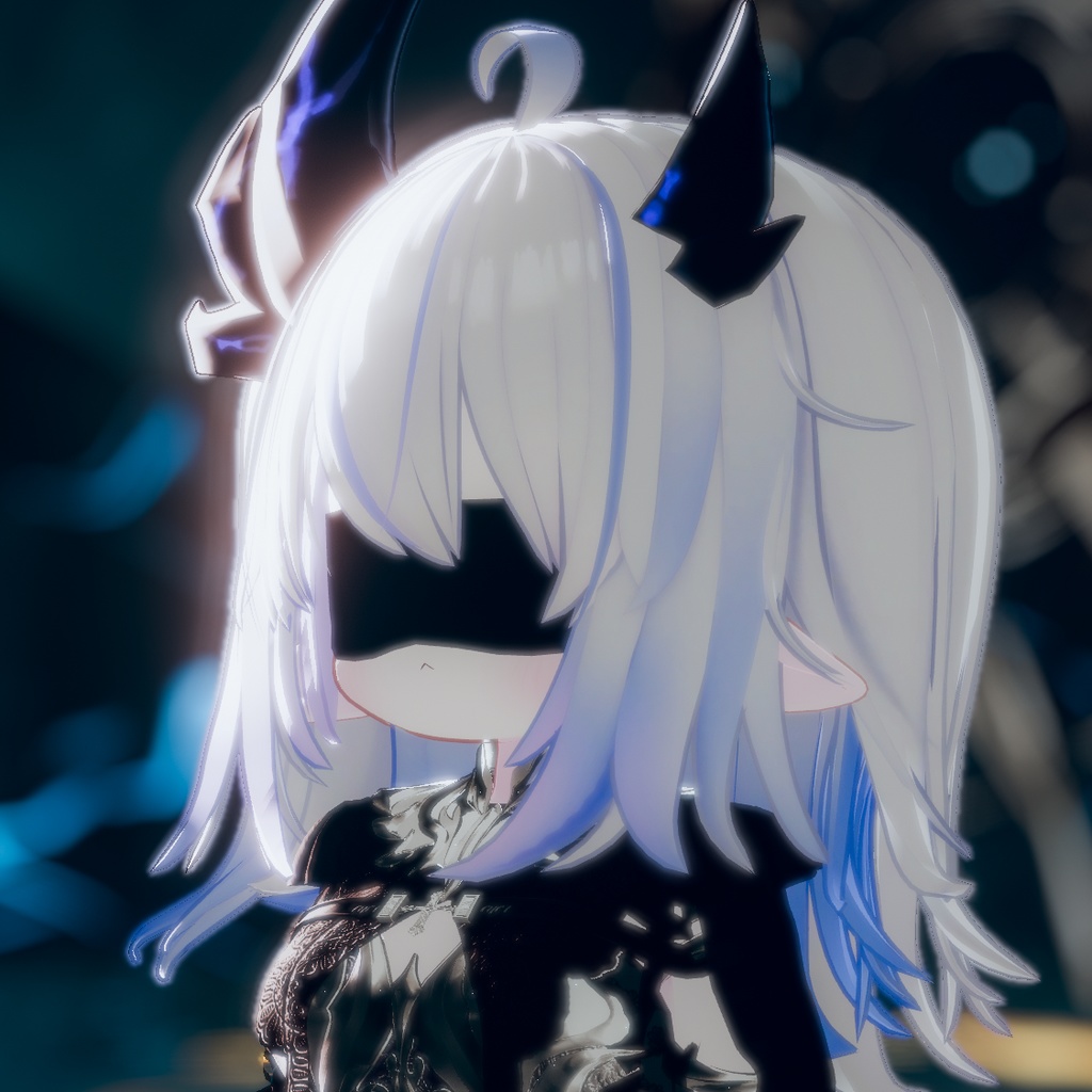 【ヒビキ/エク/イチゴ/エルシオン対応】Dark Halo+目隠し【VRchat】