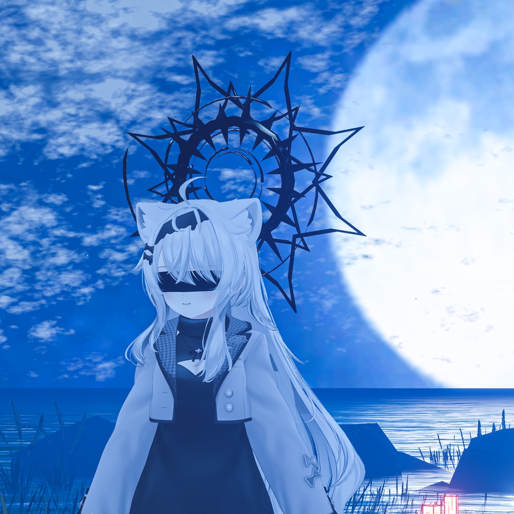 【ヒビキ/エク/イチゴ/エルシオン対応】Dark Halo+目隠し【VRchat】