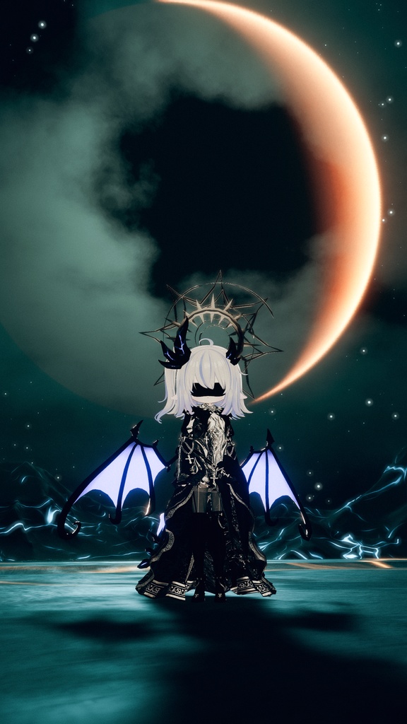 【ヒビキ/エク/イチゴ/エルシオン対応】Dark Halo+目隠し【VRchat】