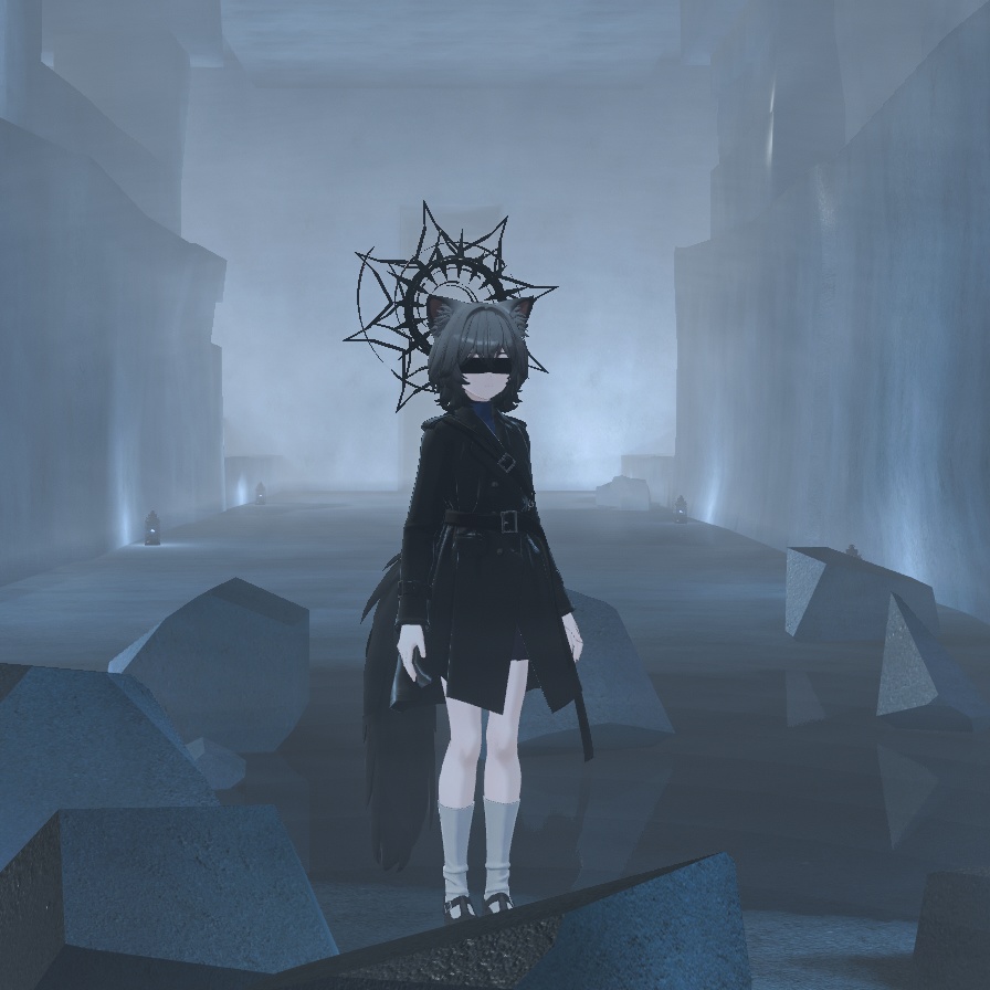 【ヒビキ/エク/イチゴ/エルシオン対応】Dark Halo+目隠し【VRchat】