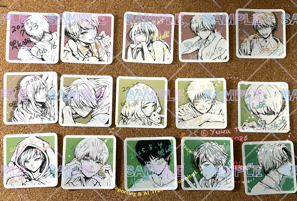 スクエアステッカー30枚セット