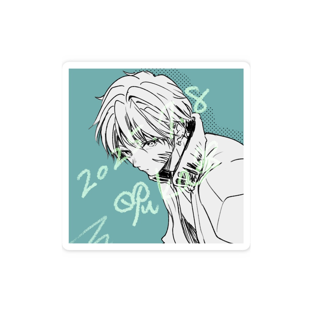 1日1描オリジナルイラスト スマホステッカー