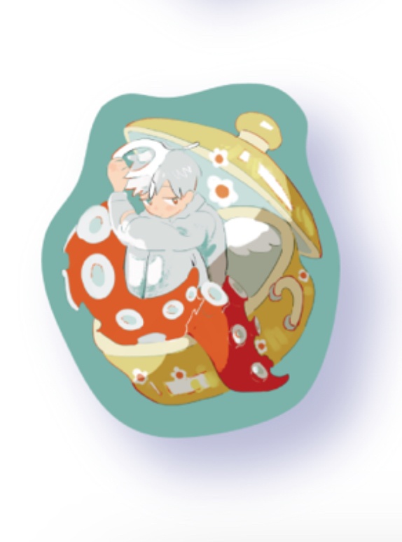 天使ステッカー