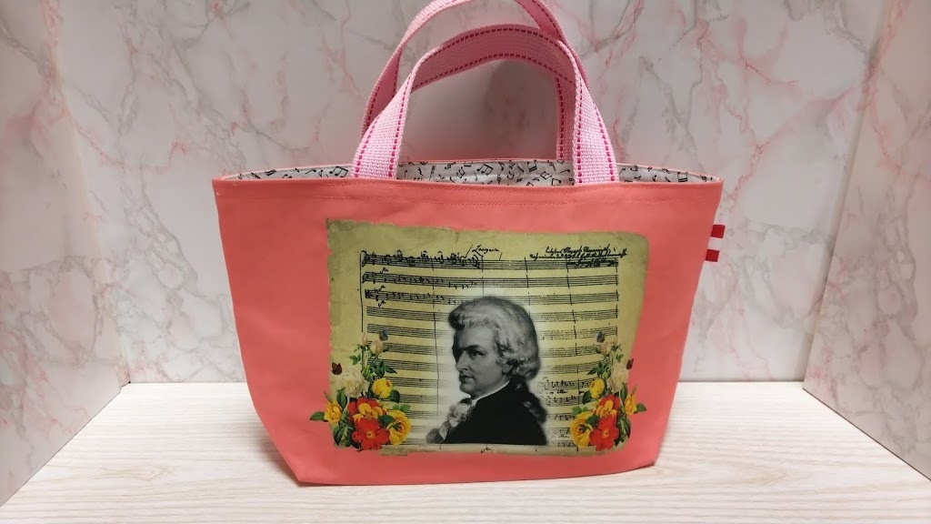 音楽家トートバッグ(ポケット・裏地付)