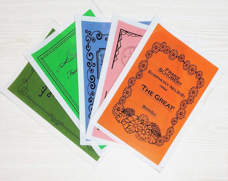 原曲楽譜装丁柄風 クリアファイル