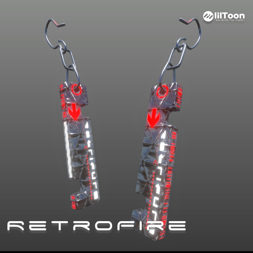 3Dモデル「Retro fire」PB対応 カラバリ6色有