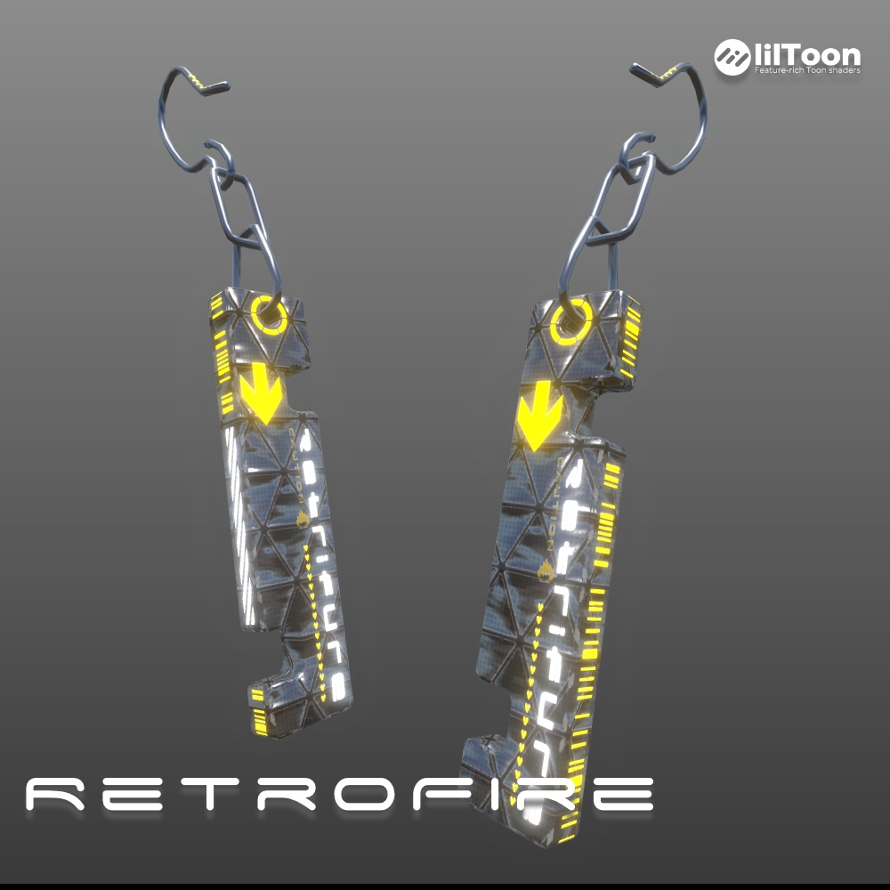 3Dモデル「Retro fire」PB対応 カラバリ6色有