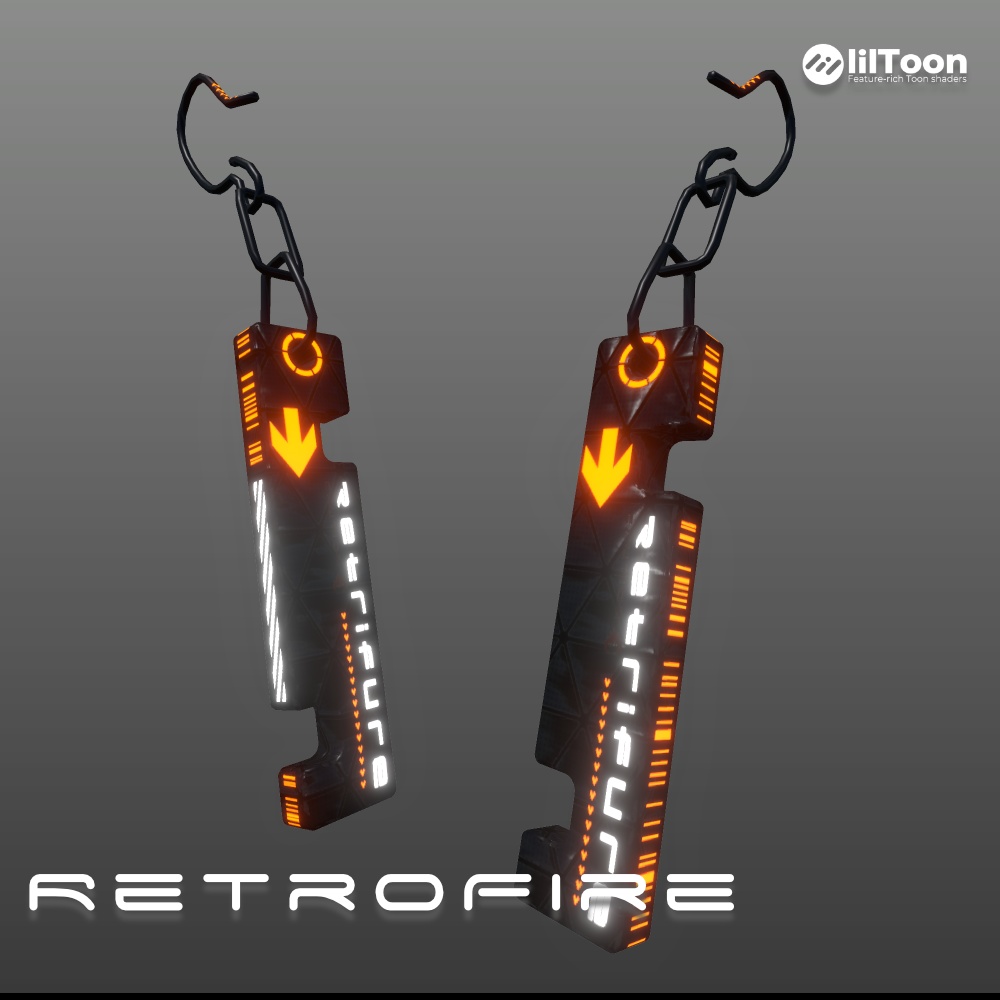 3Dモデル「Retro fire」PB対応 カラバリ6色有