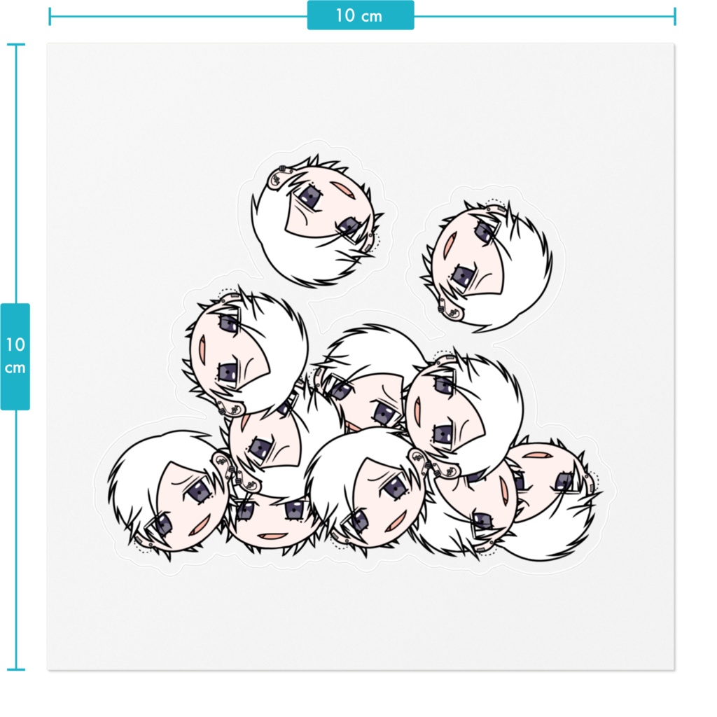 生首ステッカー(ごちゃぁ)