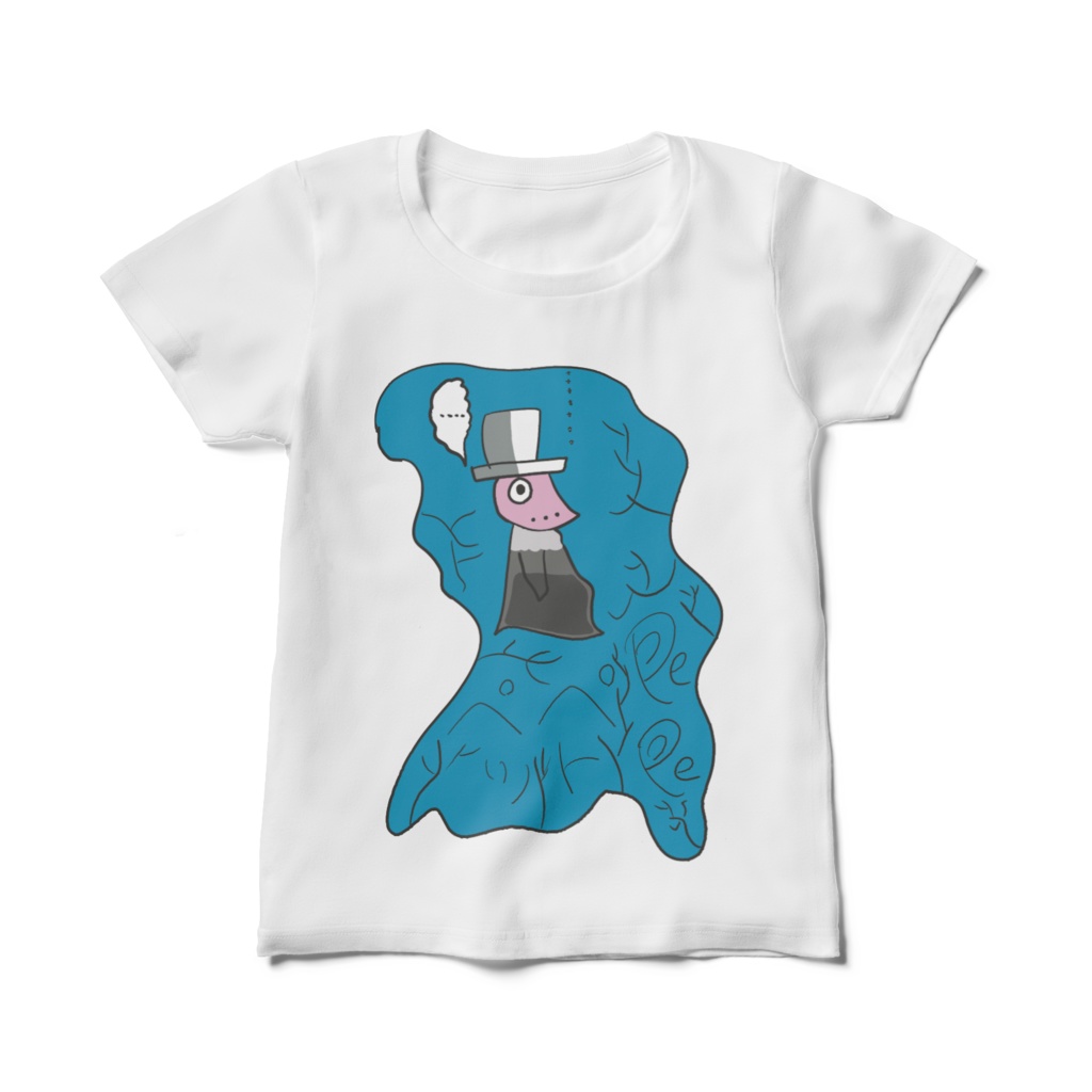 PepeTシャツ（レディースTシャツ、水の中）