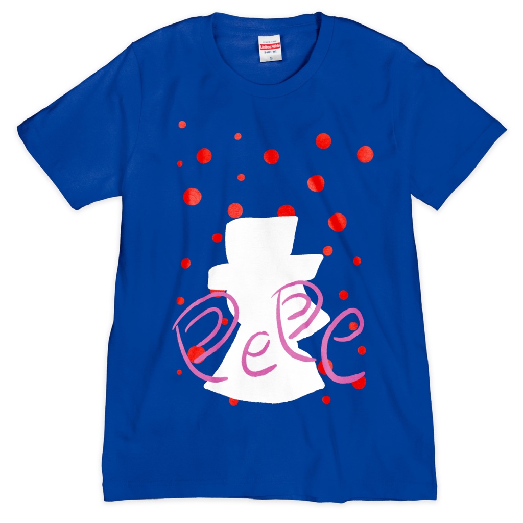 Pepeお洒落Tシャツ（泡沫レッドカラー）