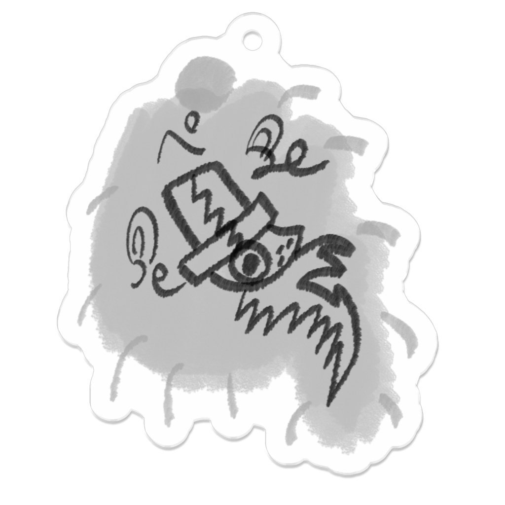 Pepeアクリルキーホルダー(灰色の世界)