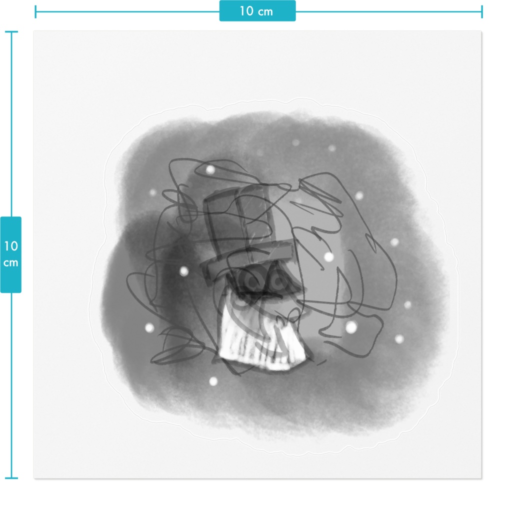 Pepeホラーステッカー(ホラー映画撮影用)