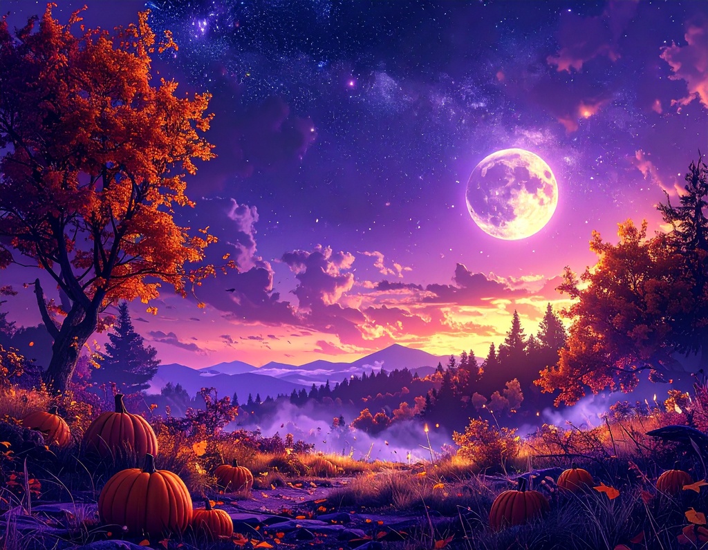 ハロウィン幻想背景素材 10枚セット|ダークファンタジー・Halloween デジタル素材