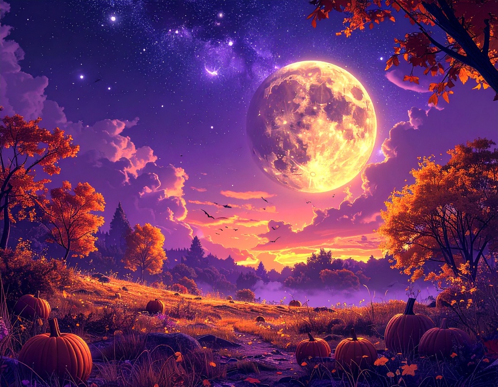 ハロウィン幻想背景素材 10枚セット|ダークファンタジー・Halloween デジタル素材