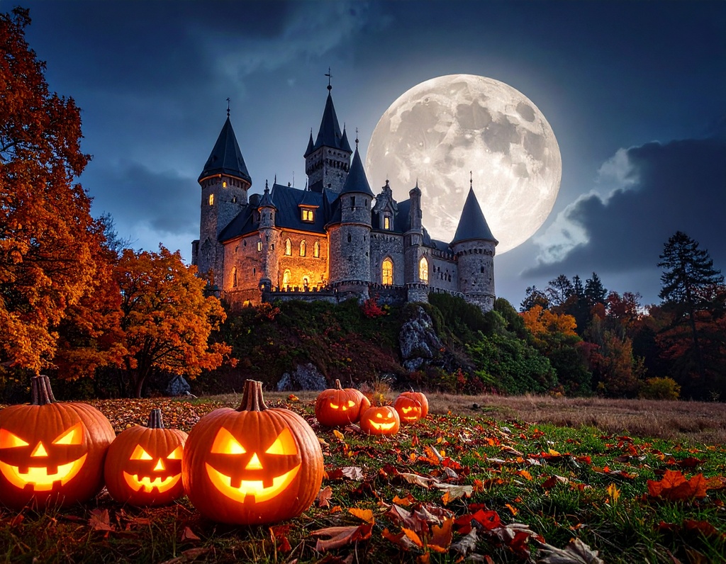 ハロウィン幻想背景素材 10枚セット|ダークファンタジー・Halloween デジタル素材