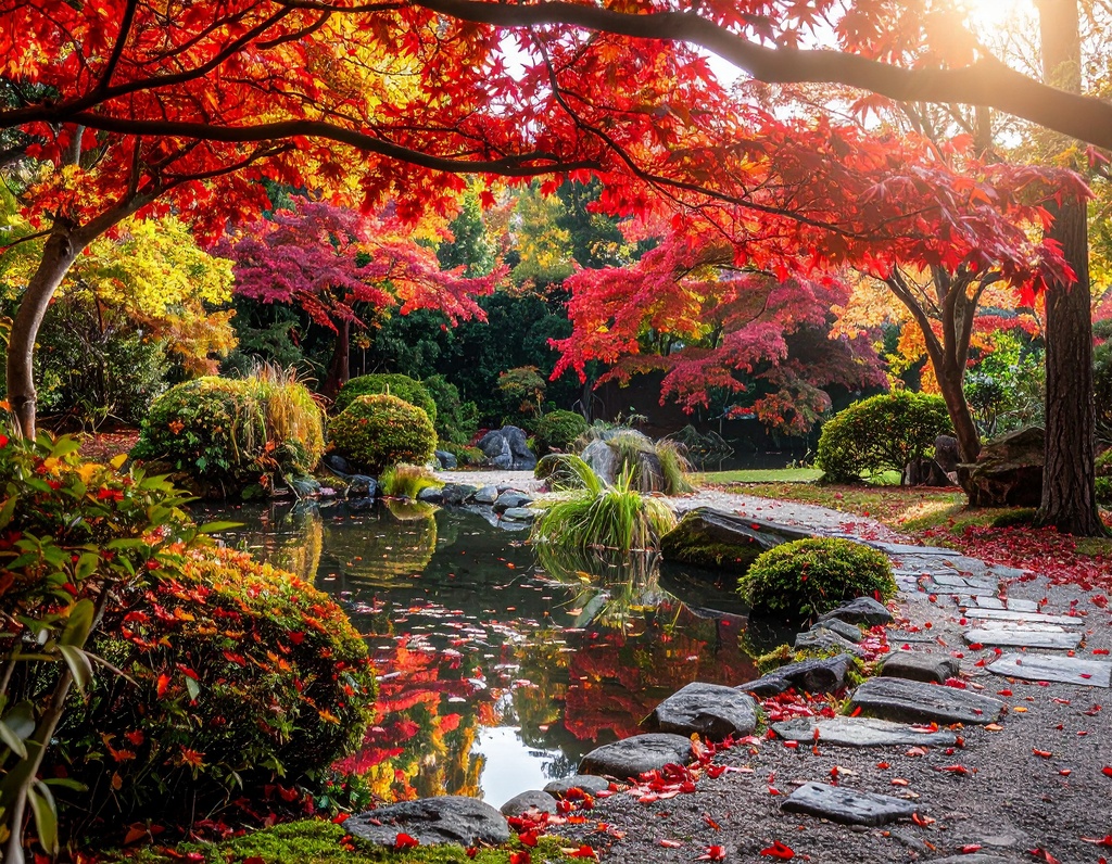 癒やしの秋・森と紅葉の背景素材10枚セット|幻想的な秋の自然|デジタル素材
