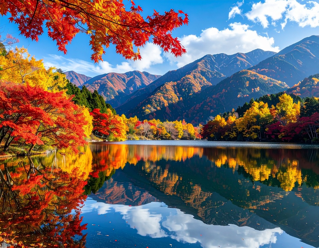 癒やしの秋・森と紅葉の背景素材10枚セット|幻想的な秋の自然|デジタル素材