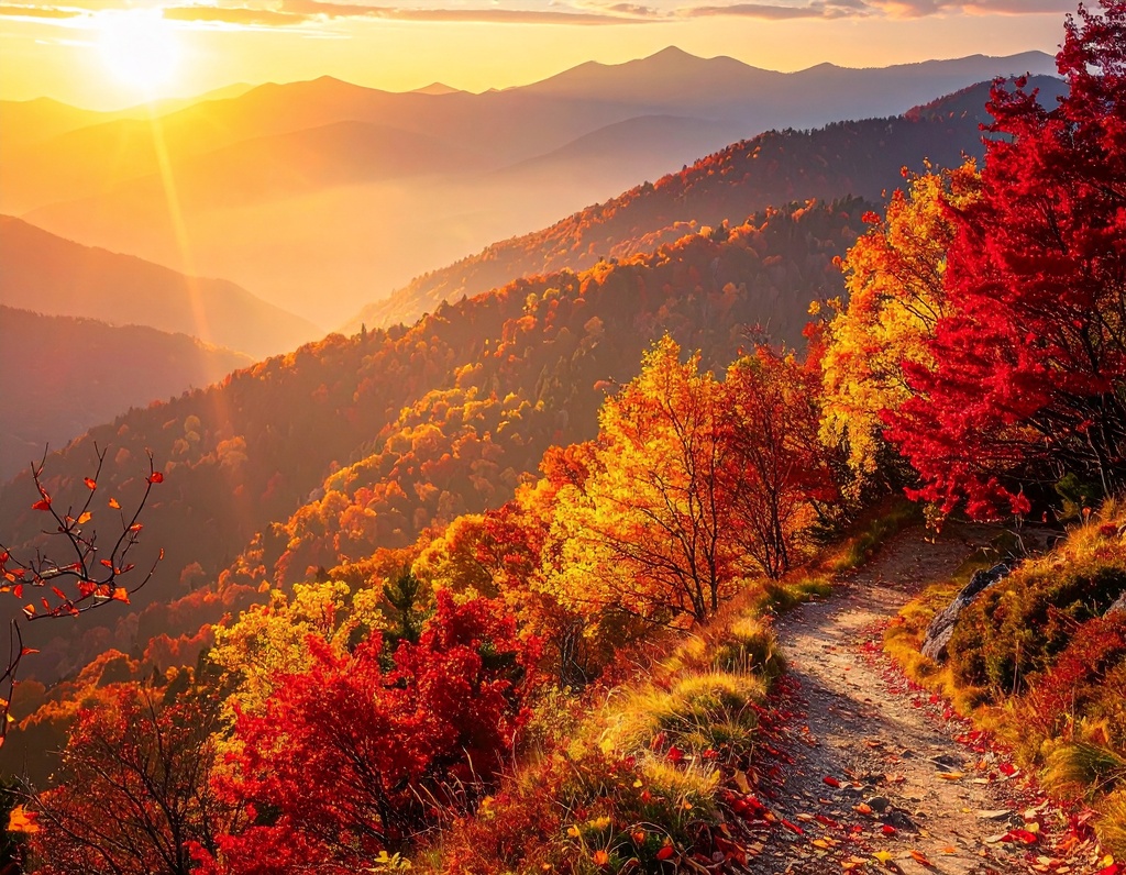 癒やしの秋・森と紅葉の背景素材10枚セット|幻想的な秋の自然|デジタル素材