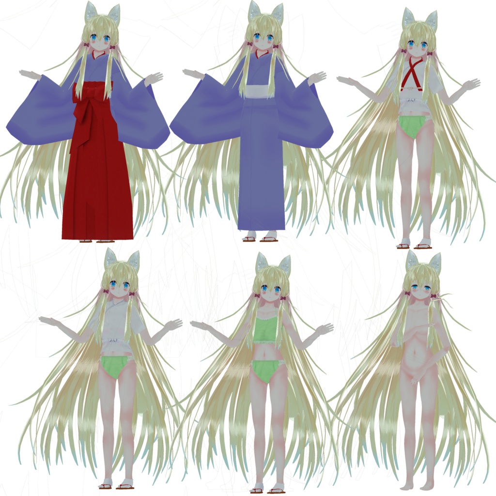 3Dアバター 虚玖李と迦供夜(こくりとかぐや kokuri&kaguya)