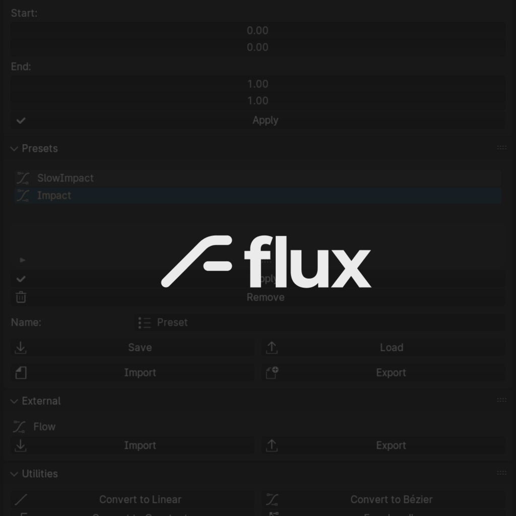 【Blenderアドオン】Flux - イージング管理アドオン