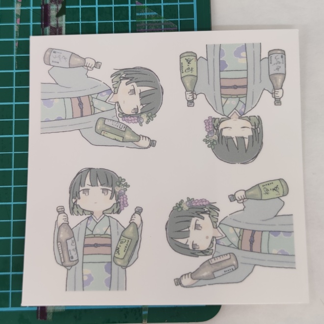 鈴川はな 藤着物 酒選び ステッカー