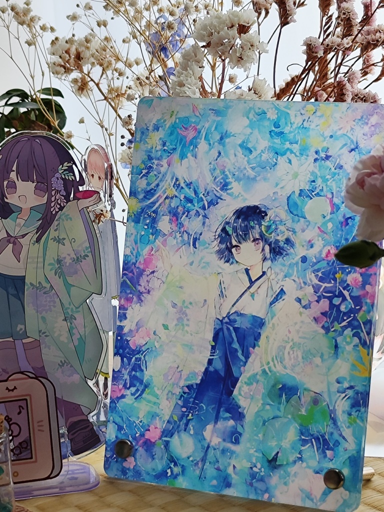鈴川はな アクリルボード 藤羽織青袴 はな筏絵