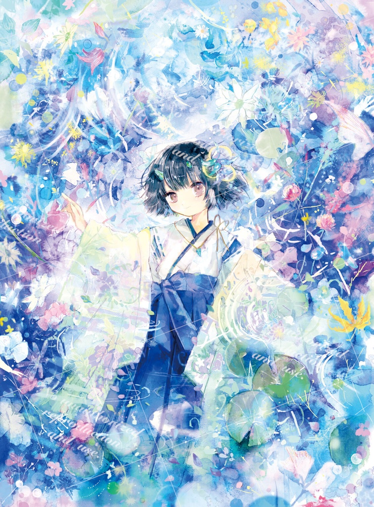 鈴川はな アクリルボード 藤羽織青袴 はな筏絵