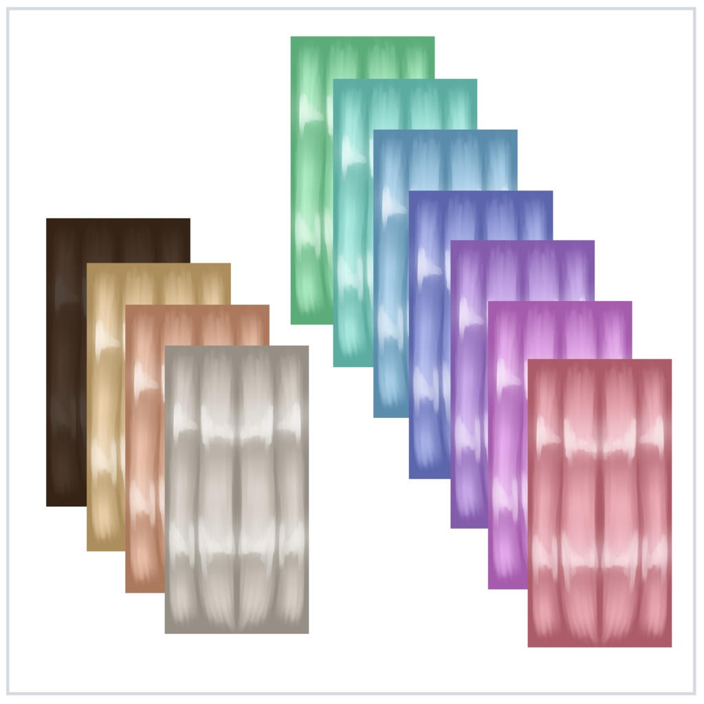 Hair Texture Pack - 11 Colors (VRoid)