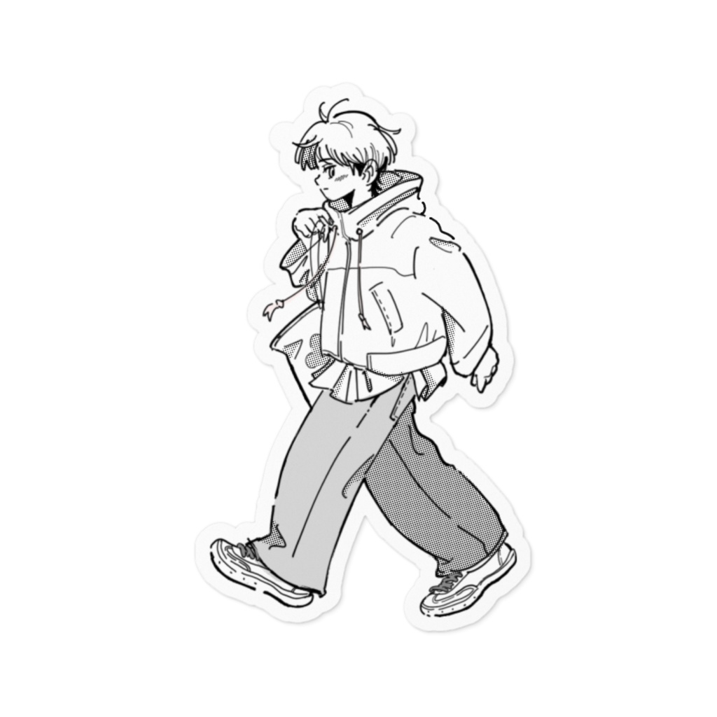 ステッカー(モノクロ)