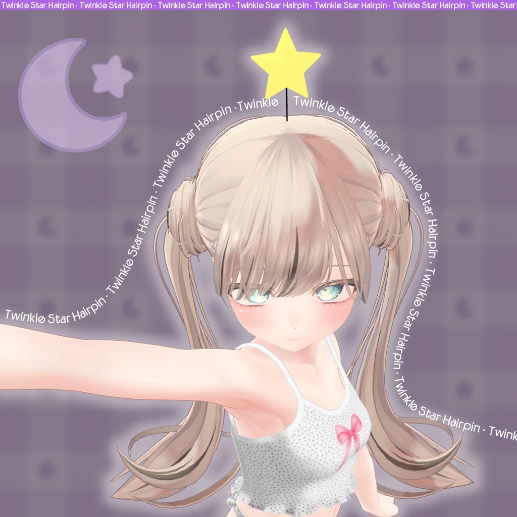 【無料】夜空セット② きらきら星ピン / Twinkle Star Hairpin⭐✨