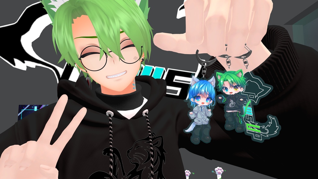 PawsUPアクリルキーホルダー