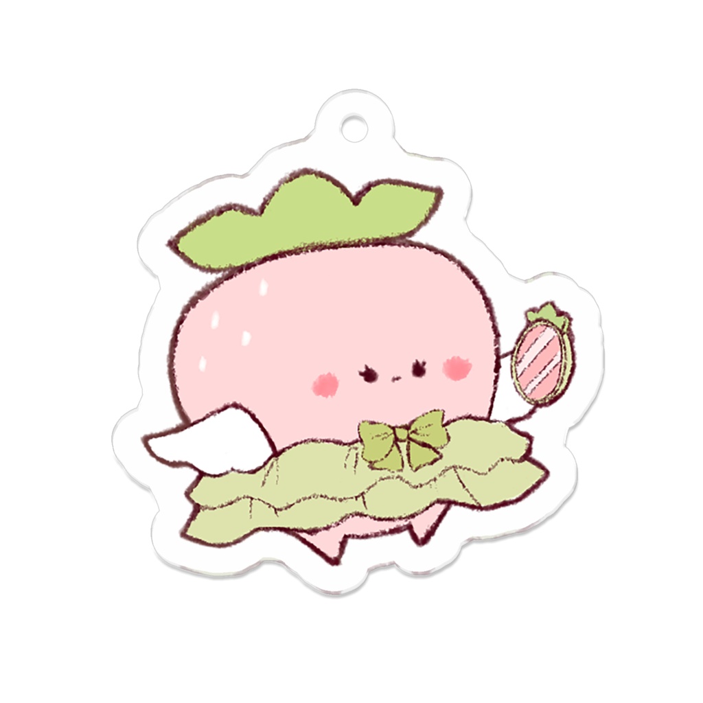 【よそみちゃん】いちごのおしゃみちゃんアクキー