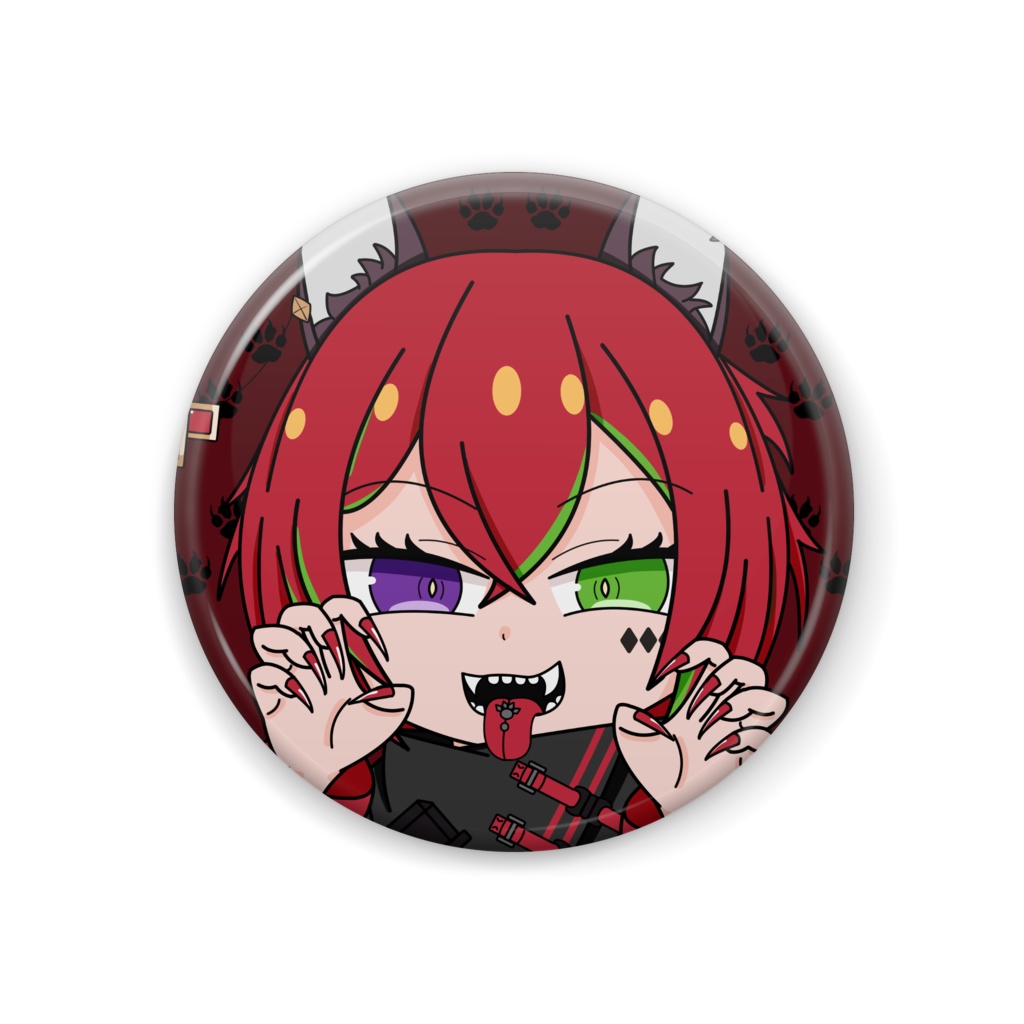 うたちゃん がおーな感じの缶バッジ