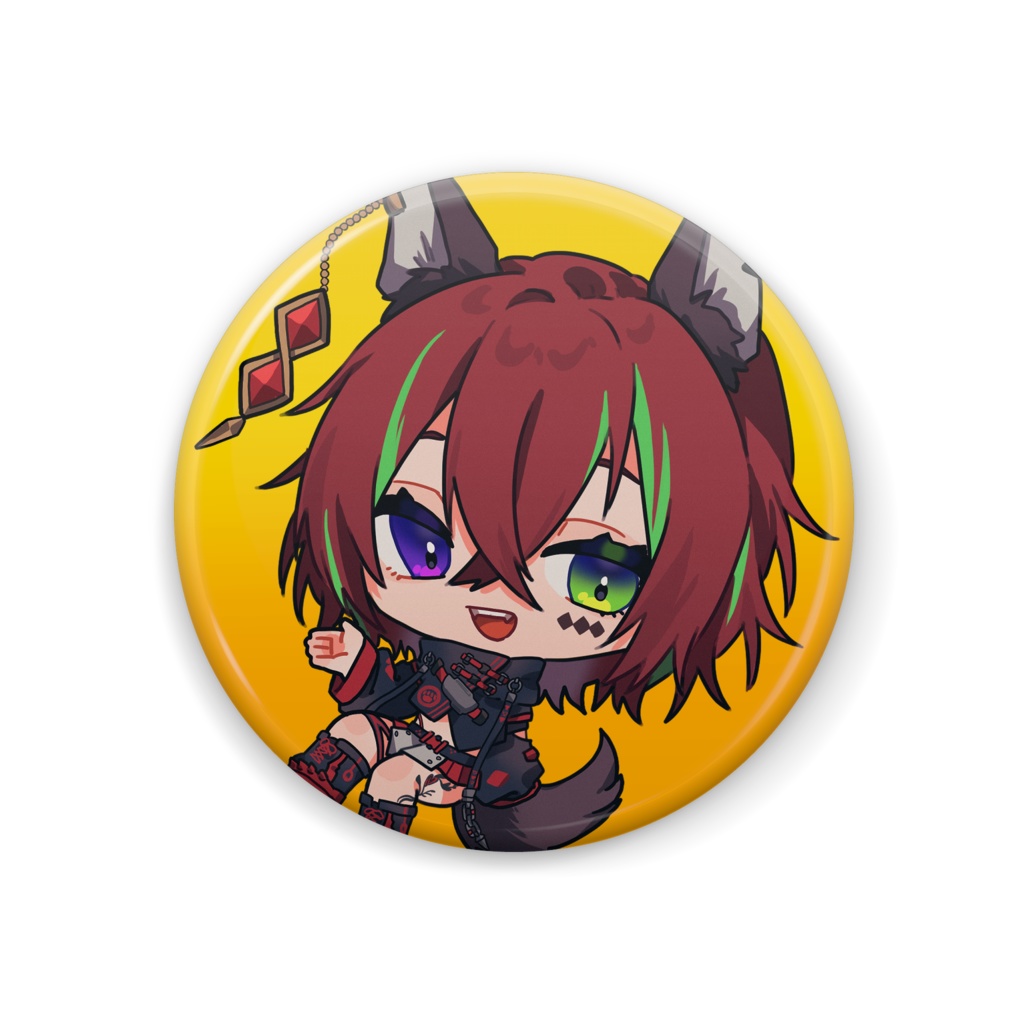 うたちゃん　やっほーな感じの缶バッジ