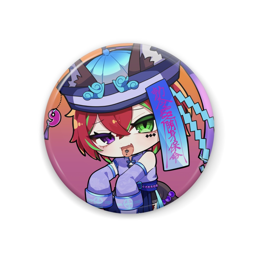 うたちゃん キョンシーな感じの缶バッジ